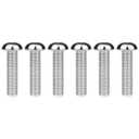 Titanium M6 12 16 20 25 30 Button Head Bolt Screws Pack of 6 (M6x25mm, Silver)