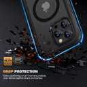 Diaclara Magnetic for iPhone 15 Pro Case, [Military-Grade Drop Proof & Fit for MagSafe] Built-in Shockproof Screen Protector, [Camera Lens Protector] Phone Cover for iPhone 15 Pro 6.1"(Black)