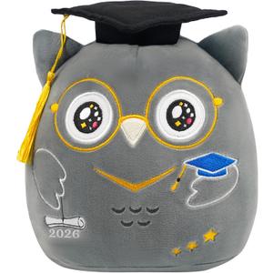 Graduation Owl Stuffed Animal: 8-Inch 2026 School Graduation Anniversary Owl Plush Toy Cute Commemorative Stuff Plushies, Kindergarten Graduation Gifts for Unniversity Middle Primary School Students