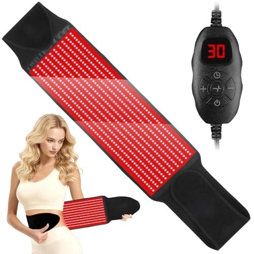 Red Light Therapy for Body, 600 LEDs Infrared Light Therapy for Shoulder, Waist Muscle, Upgraded 660nm Red Light Near Infrared Light Therapy Belt