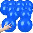 Raiten 12 Pcs Beach Ball Inflatable Beach Balls Large Inflatable Ball Floating Ball for Swimming Pool Party Favors Outdoor Activities Summer Birthday Party Supplies (Blue,12 Inch)
