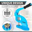 Heavy Duty Eyelet Grommet Machine Press Punch Tool Kit with 3 Dies & 900 Pcs Grommets, Self Piercing, Labor Saving, Corsetry Class Recommended