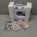 Sewing Machine for Beginners,Portable Sewing Machine with 12 Built-in Stitches,2 Speed(High-Low Speeds),2 Power Supply Method,20 Pcs Fabric and 32 Pcs Sewing Threads Kit,- (White and Purple)