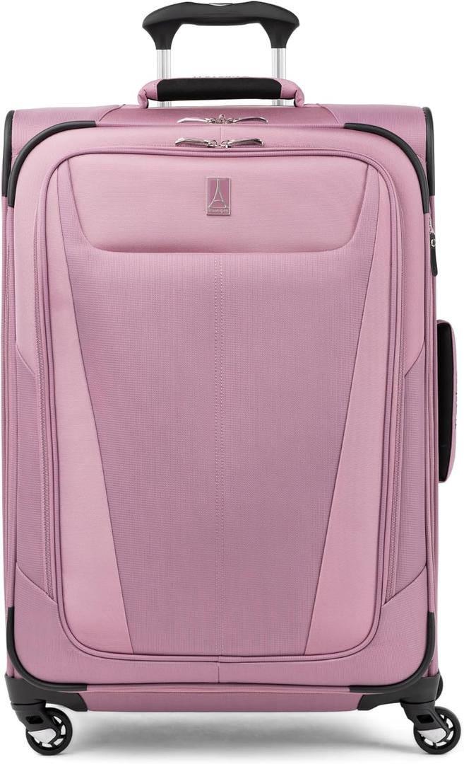 Travelpro Maxlite 5 Softside Expandable Checked Luggage with Spinner Wheels, Lightweight, 25-Inch  Orchid Pink Purple Travelpro Maxlite 5 Softside Expandable Checked Luggage with Spinner Wheels, Lightweight, 25-Inch  Orchid Pink Purple