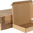 MEBRUDY 12x9x2 Inches Shipping Boxes Pack of 25, Small Corrugated Cardboard Box for Mailing Packing Literature Mailer (Brown)