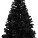 CCINEE 6 Feet Pine Christmas Tree Decor with Solid Metal Stand Artificial Full Black Tree Xmas Decorations for Themed Party Indoor Outdoor Living Room Home