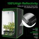 4x4 Grow Tent, 48"x48"x80'' High Reflective 600D Diamond Mylar Canvas with Observation Window and Floor Tray for Hydroponic Indoor Plant Growing