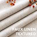 H.VERSAILTEX 72 inch Blackout Curtains, 100% Absolutely Blackout Thermal Insulated Textured Linen Look Curtain Draperies Anti-Rust Grommet Linen Curtains Blackout, 2 Panels, Natural