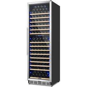 200 Bottle Wine Fridge, 24 Inch Wine Cooler Refrigerator Freestanding or Built-in, Professional Dual Zone Temperature Control, Low Noise Operation and Advanced Compressor Cooling