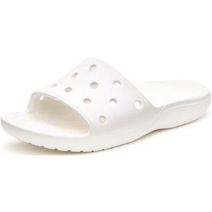 Crocs Unisex Adult Classic Slide Sandals (13 Women/11 Men, White)