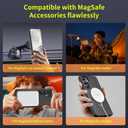 for Samsung Galaxy S24+ (Plus) Case Stand,Compatible with Magsafe Wireless Charging,with 360Rotatable Magnetic Ring Holder Kickstand,Slim Protective Phone Cover,Matte Translucent,Black