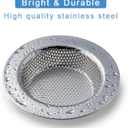Honmein 2 Pcs Sink Strainer for Most Kitchen Sink Drain Basket, Upgraded Double-Layer Safe Design Kitchen Sink Strainer (Outer Diameter 4.5 Inch)