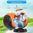 Halloween Bubble Machine, Bubbles Blower for Kids, Toddlers - 360 Rotation, 75 Adjustment, with LED Light - Bubble Toys Gifts for Boys, Girls, Outdoor, Birthday, Party (Black+orange)