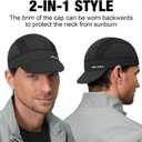 MELASA Cycling Cap, Cooling Skull Cap Helmet Liner with Sun Visor, Sun Protection Running Bike Cap for Men Women Under Helmet
