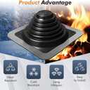 #3 Metal Roof Vents Flashing, Roofing Boots Kit for Houses Fits Pipe Od 1/4" to 5-3/4", Epdm Flexible Roof Jacks for Roofing, Roofing Screws & Hex Socket and Scissors Included - 4 Pcs