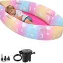 Sensory Chair Inflatable Peapod Canoe, 60" Sensory Pod Sitting for Autistic Children, Therapy Pea Pod for Children, Sensory Peapod Includes Electric Air Pump, Multi-Colored