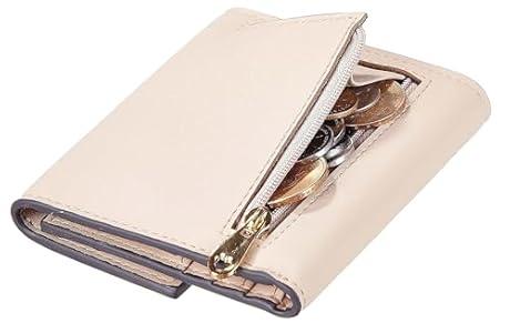 Travelambo RFID Blocking Wallet Women Small Womens Wallet Credit Card Holder Mini Compact Trifold Wallets for Women with Coin Pocket Zipper (Napa Blue)