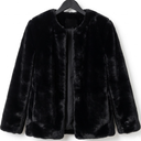 Fur Jacket Black Color, L