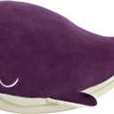 Whale Stuffed Animals Plush Pillow 4 Size Cute Soft Cotton Plushies Pillows Kawaii Blue Whale Toy Gifts for Kids Boys Girls Adults (Purple, 10 Inch)