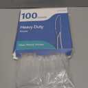 SACATR 100 Count Heavy Duty Plastic Knives Disposable, BPA-Free Clear Plastic KnivesSuitable for Party, Events and Everyday Use