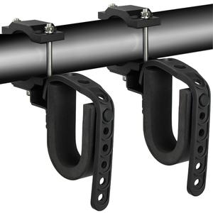 Belinous UTV Gun Holder, UTV Gun Rack Bow Rack Shovel Mount Fits for 1.75- 2 Roll Bars Compatible with Polaris RZR Ranger Can-Am Kawasaki Snowmobile Golf Cart (Large, Black)