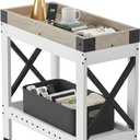Narrow Side Table, End Table,Sofa Side Table, End Table Nightstand for Bedroom, Living Room, Small Spaces, 21.7" L X 10" W X 21.7" H