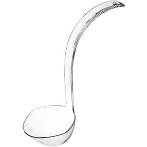 Plasticpro Disposable Plastic Soup/Punch Laddle Durable Heavy Duty Premium Serving Utensils Clear Pack of 4