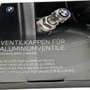 BMW Genuine M Logo Wheel Tire Valve Stem Cap Set