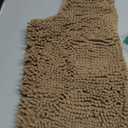 OLANLY Toilet Rugs U-Shaped 24x20, Extra Soft Absorbent Chenille Contour Bathroom Rugs for Toilet, Dry Quickly, Machine Washable, Non-Slip Bath Mat, Tan