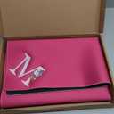 Mahjong Mat | Neoprene Anti-Slip Noise Reduction, Simple Design & Embroidery | 32.4x32.4 Inch Pink | Perfect for Mahjong, Board Games & Tile Games | Elegant Gift(Custom M Letter)