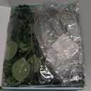 Dolicer 2 Packs 6FT Artificial Eucalyptus Garland with LED Light String, Faux Greenery Garland Hanging Fake Silver Dollar Eucalyptus Leaves Vines for Wedding Backdrop Arch Table Wall Party Home Decor