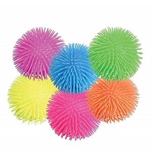 Puffer Balls, Soft Rubber Fidget Toy, 12 Pieces, Assorted Styles