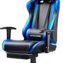 GTRACING Gaming Chair with Footrest, Ergonomic Computer Game Desk Chair, Reclining Gamer Chair Seat Height Adjustment, Swivel Rocker with Headrest and Lumbar (Navy Blue)