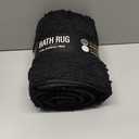 GORILLA GRIP Bath Rug Mat, Thick Soft Absorbent Chenille, Quick Dry Microfiber Mats, Rubber Backing Washable Shower Floor Rugs, US Designed Bathroom Bathmat Home Decor Accessories, 24x17, Black