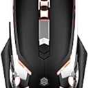 FIRSTBLOOD ONLY GAME. AJ120 Wired Gaming Mouse, Ergonomic LED Backlit USB Gamer Mice Computer Laptop PC, for Windows Mac Linux OS, Black