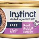 Instinct Limited Ingredient Diet Wet Cat Food, Rabbit, 3 oz (24 Count) (EXP 04/29/29)