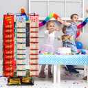 Chip Rack Display Stand, 3 Row 60 Clips Large Snack Retail Display Rack with Basket, Countertop Potato Chip Bag Candy Organizer Store Concession Stand for Party, Pantry, Office, Vendor Events