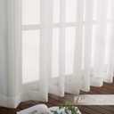Nicetown Sheer Curtains for Windows 63 inch Length, Grommet Living Room Curtain Panels Voile Textured Soft & Lightweight Window Dressing for Bedroom Decor, Beige, W54 x L63, 2 Pieces