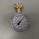 MEASUREMAN Water Pressure Gauge, 0-200 PSI Water Pressure Tester with 2-1/2 Inch Dial & Durable 3/4 Inch Hose Thread, Ideal for Home, Hose Bib (Waterproof Case, Black) (Integral)