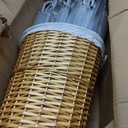 Wedding Stick Umbrellas Bulk, 40 Inch Large Canopy Umbrellas with Woven Rattan Basket Windproof Rainproof