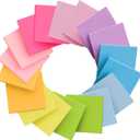 7 x Sticky Notes, 18 Pads, 3 x 3 inches, Multi-Color, Self-Stick Pads, 50 Sheets/Pad, School Supplies and Office Products(Bright Colors)