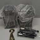 Solar Lanterns Outdoor Waterproof, 3D Star Light with Flashing Mode, Solar & USB C Charging, Metal Hanging Lantern for Wall Landscape Yard Patio Driveway Garden Decor, Warm Light 2 Pack