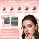 Lash Clusters Kit Magic Lashes Clusters Fluffy 10-18mm Volume Cluster Eyelash Extensions Kit 0.3mm Soft Band Wispy DIY Individual Lashes with Lash Bond and Seal, Remover, Tweezer