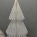 ZEYGC Christmas Decorations Light Up Paper Christmas Tree, Foldable Warm White Led Lighted Battery Operated 19.68" Xmas Decor for Indoor Home Decor