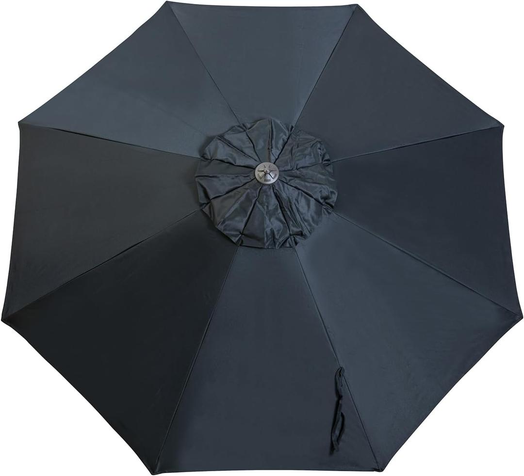 9ft Market Patio Umbrella Canopy - 8 Ribs Canopy Replacement - UV Protective UPF 50+ and Fade Resistant Patio Canopy - Wind Vent Replacement Canopy Cover (Canopy Only) (Purple)