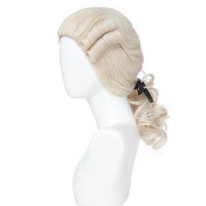 Colonial Judge Wig 18th Century Historical Costume Wig for Men Women, George Washington Cosplay Wig with Ribbon, Ideal for Halloween, Cosplay & Historical Reenactments (Beige)