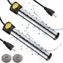 Treela 2 Pcs Immersion Water Heaters Portable Electric Submersible Pool/Hot Tub Heater with 304 SS for Bathtub, Bucket, Basin 5 Gallon Water in Minutes(Black,2000W)