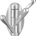 Angle Simple Bathroom Towel Hook, Metal Foldable Swivel Hook, Robe Coat Hanger for Wall, Brushed Nickel (1 Pack)