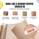 Modern Shop Scrapbook Album | Extra Thick Kraft Paper with Hardcover - 12 x 12 250 gsm, 50 sheet