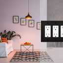 Henne Bery Modern Edge Decorative Wall Plate Switch Plate Outlet Cover, Durable Solid Zinc Alloy (Triple Decorator, Matte Black)